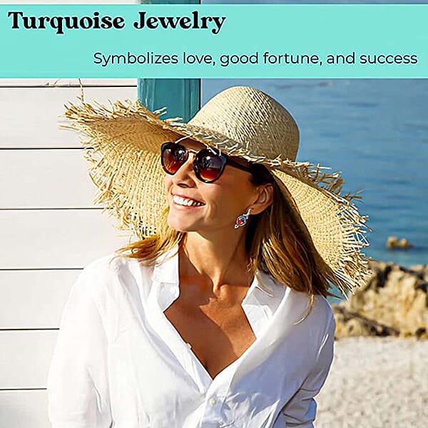 Santa Fe Style Spiny Turquoise 0.50 Ctw Earrings In Sterling Silver Silver Solitaire Earrings Silver Jewelry For Women