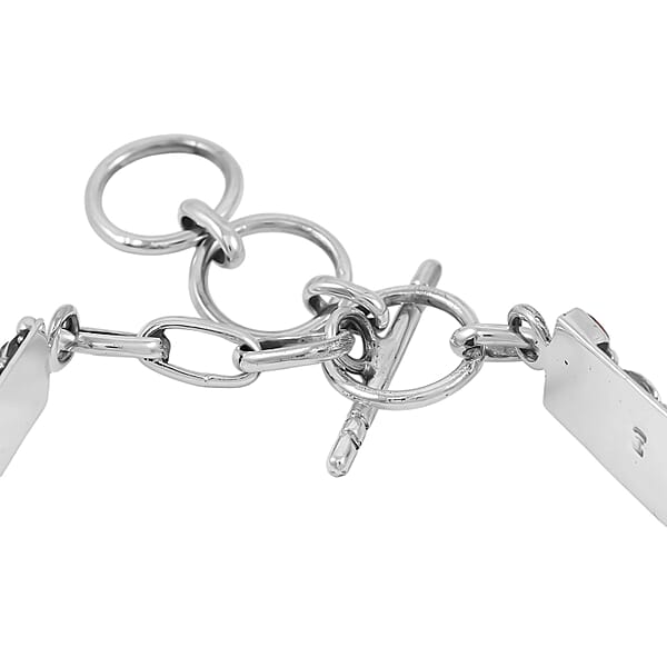 Santa Fe Style Spiny Turquoise 37.50 Ctw Mosaic Legacy Bracelet In Sterling Silver (6.50-7.50In)
