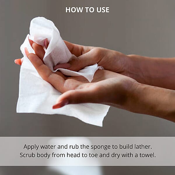 Scrubzz Bath Sponges Regular (25 Packs) Exfoliating Bath Sponges Shower Sponges Body Wash Sponge