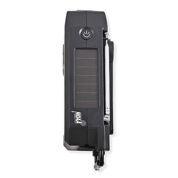 Secure NOAA Weather Band AM/FM - Flashlight Solar Crank Phone Charger And USB