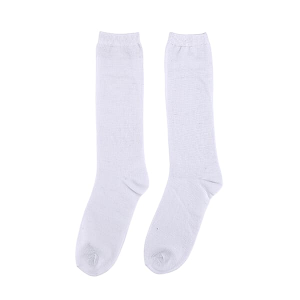 Set Of 10 Pairs 97% Polyester And 3% Spandex Kneehigh Socks - White