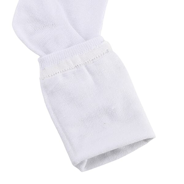 Set Of 10 Pairs 97% Polyester And 3% Spandex Kneehigh Socks - White