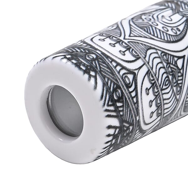 Set Of 2 Solid Oval And Tribal Pattern Lipstick Shape Personal Safety Siren Alarm Key Chain