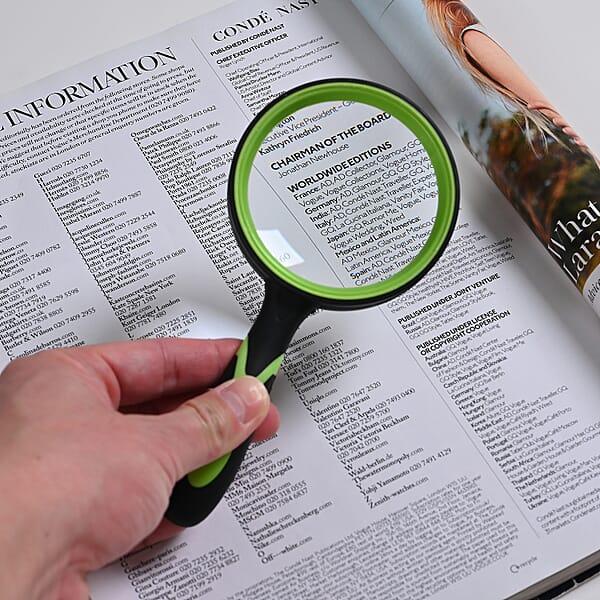 Set Of 3 Green-Handheld Magnifying Glass (60mm/5x 80mm/6x And 90mm/7x)