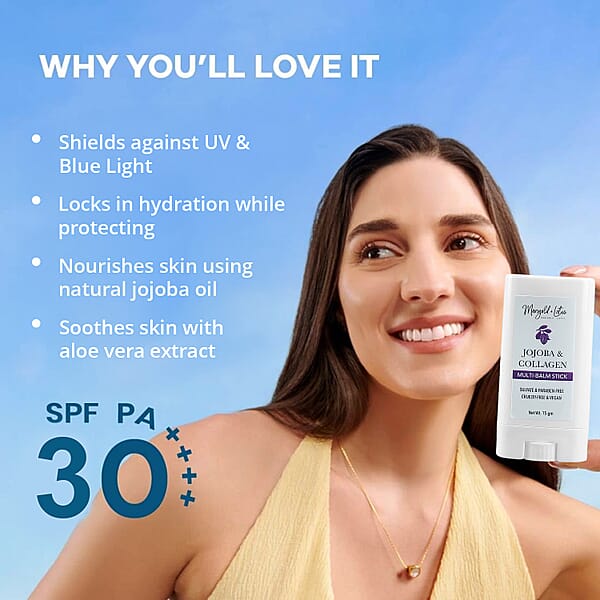 Set Of 3 Sunscreen Stick With SPF 30 - Jojoba Oil Aloevera And Halyuronic Acid