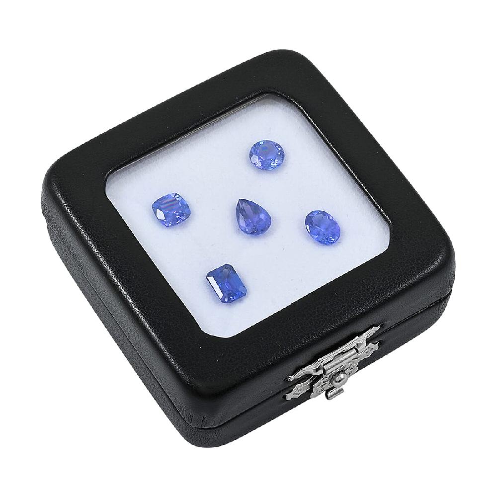 Set of 5 AAAA Tanzanite (Trillion Octagon Pear Cushion or Round Shape) 5.00 ctw