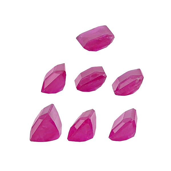 Set Of 7 AAA Montepuez Ruby (Oct 6x4 Mm) 5.00 Ctw