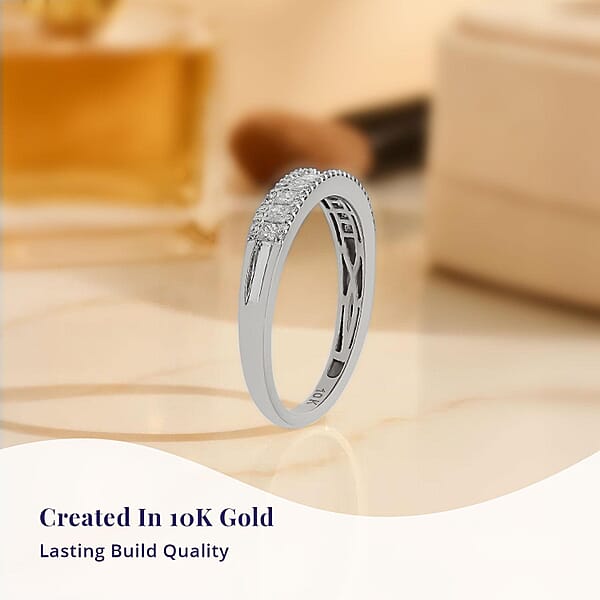 SGL Certified Luxoro 10K White Gold G-H I3 Diamond Band Ring 1.00 Ctw