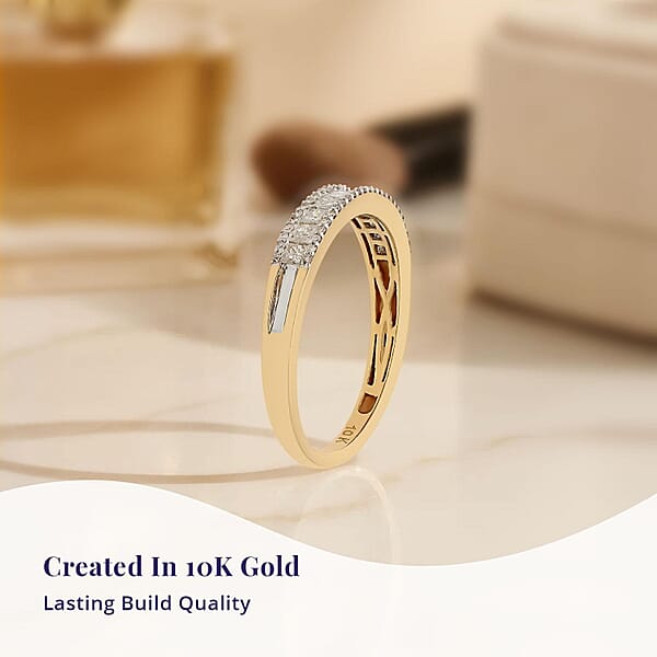 SGL Certified Luxoro 10K Yellow Gold G-H I3 Diamond Band Ring 2.50 Grams 1.00 Ctw