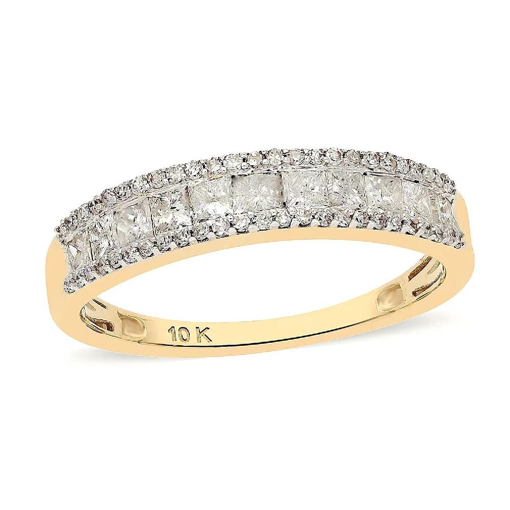 SGL Certified Luxoro 10K Yellow Gold G-H I3 Diamond Band Ring 2.50 Grams 1.00 ctw