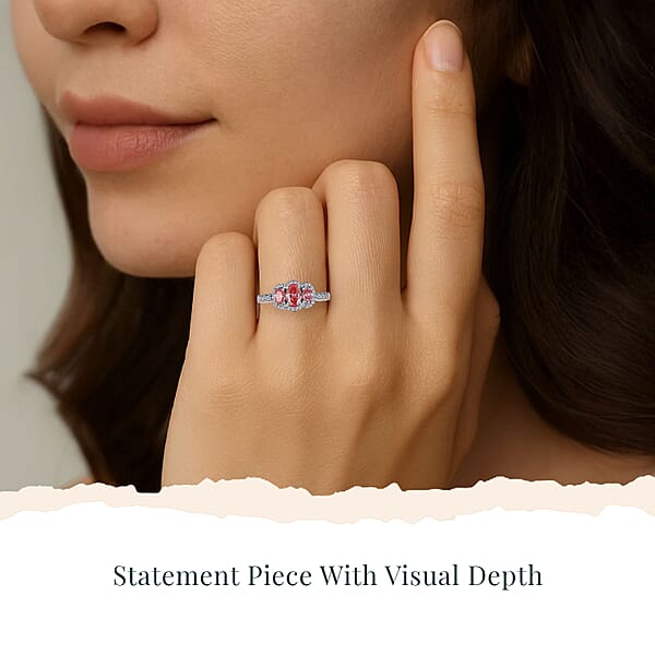 SGL Certified Luxuriant Lab Grown Pink Diamond Lab Grown Diamond Love Ring In 950 Platinum 1.25 Ctw