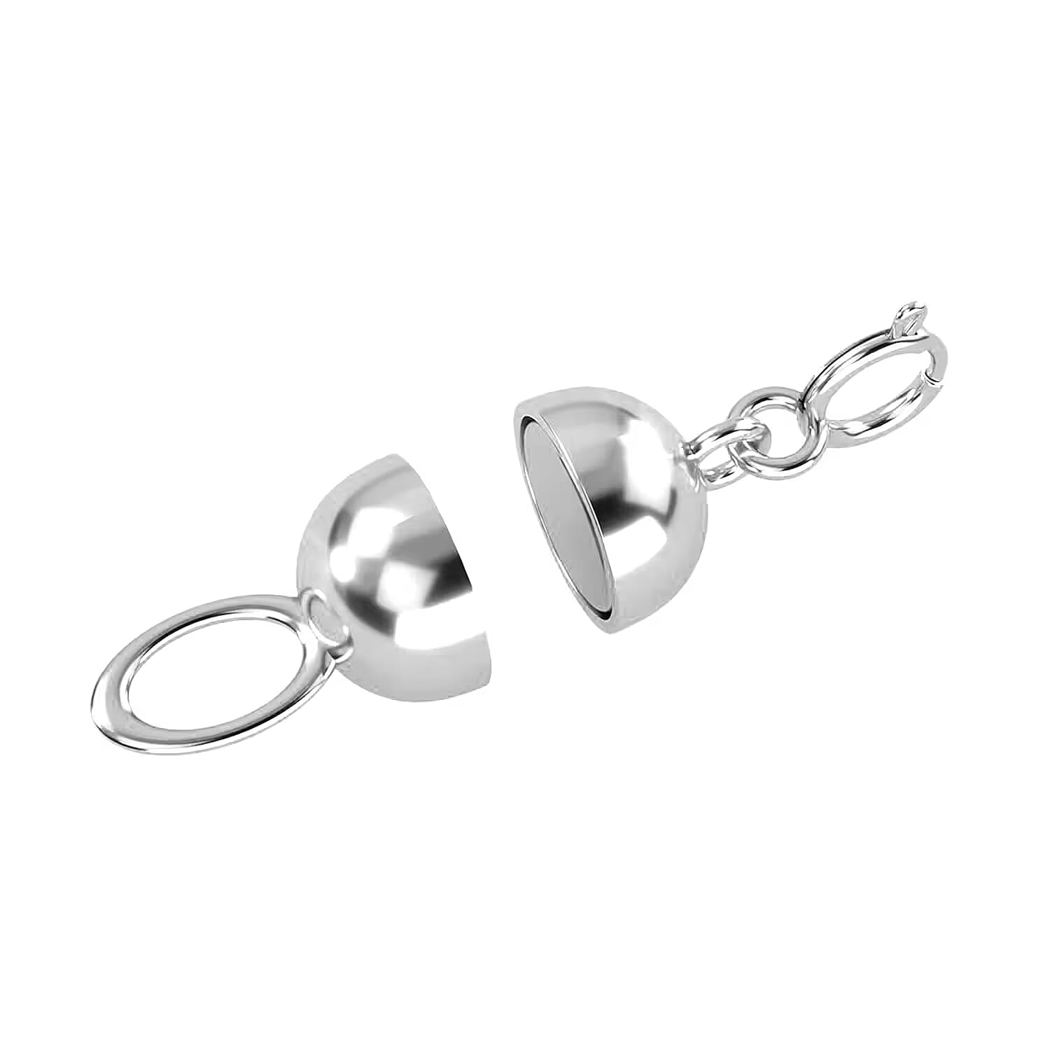 10K White Solid Gold Magnetic Lock