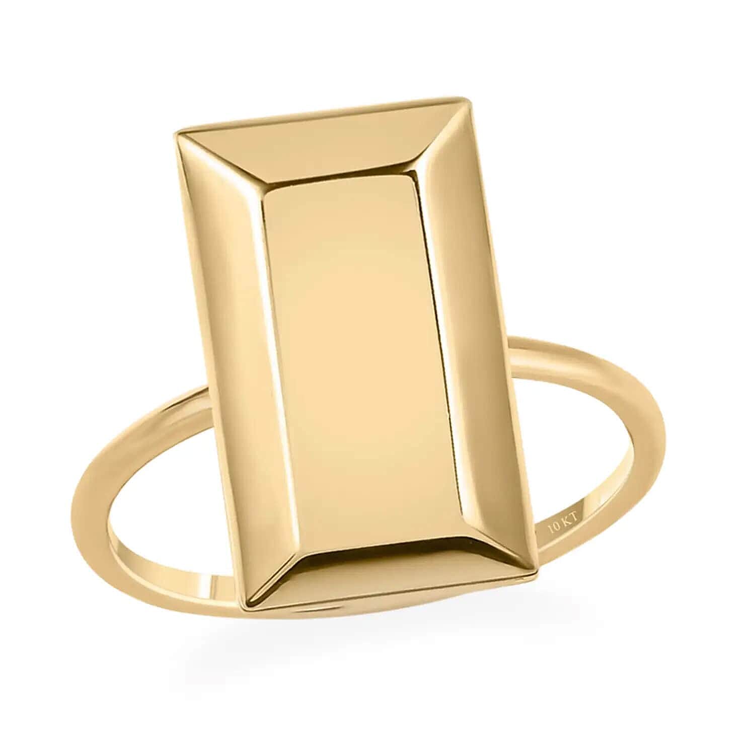 10K Yellow Gold Bar Ring 1.90 Grams