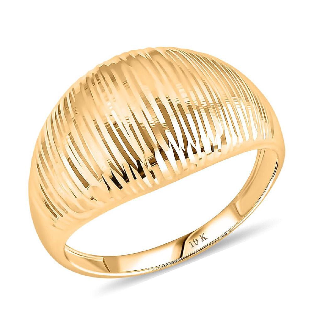 10K Yellow Gold Sunbeam Dome Ring 2 Grams