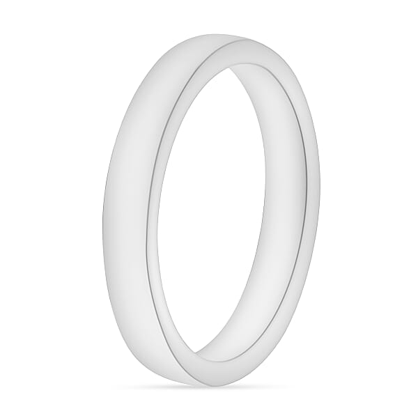 18K White Gold Band Ring 3.60 Grams
