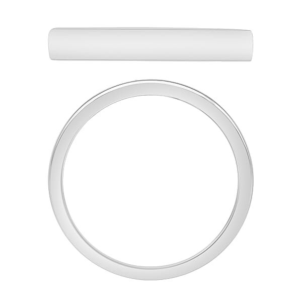 18K White Gold Band Ring 3.60 Grams