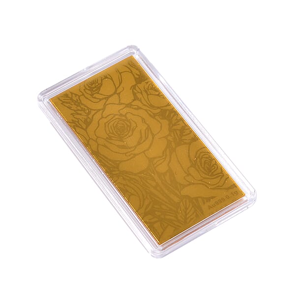 24K Gold Rose Flower Emboss Sheet 100mg