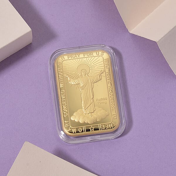 24K Golden Mother Mary Emboss Sheet 10mg