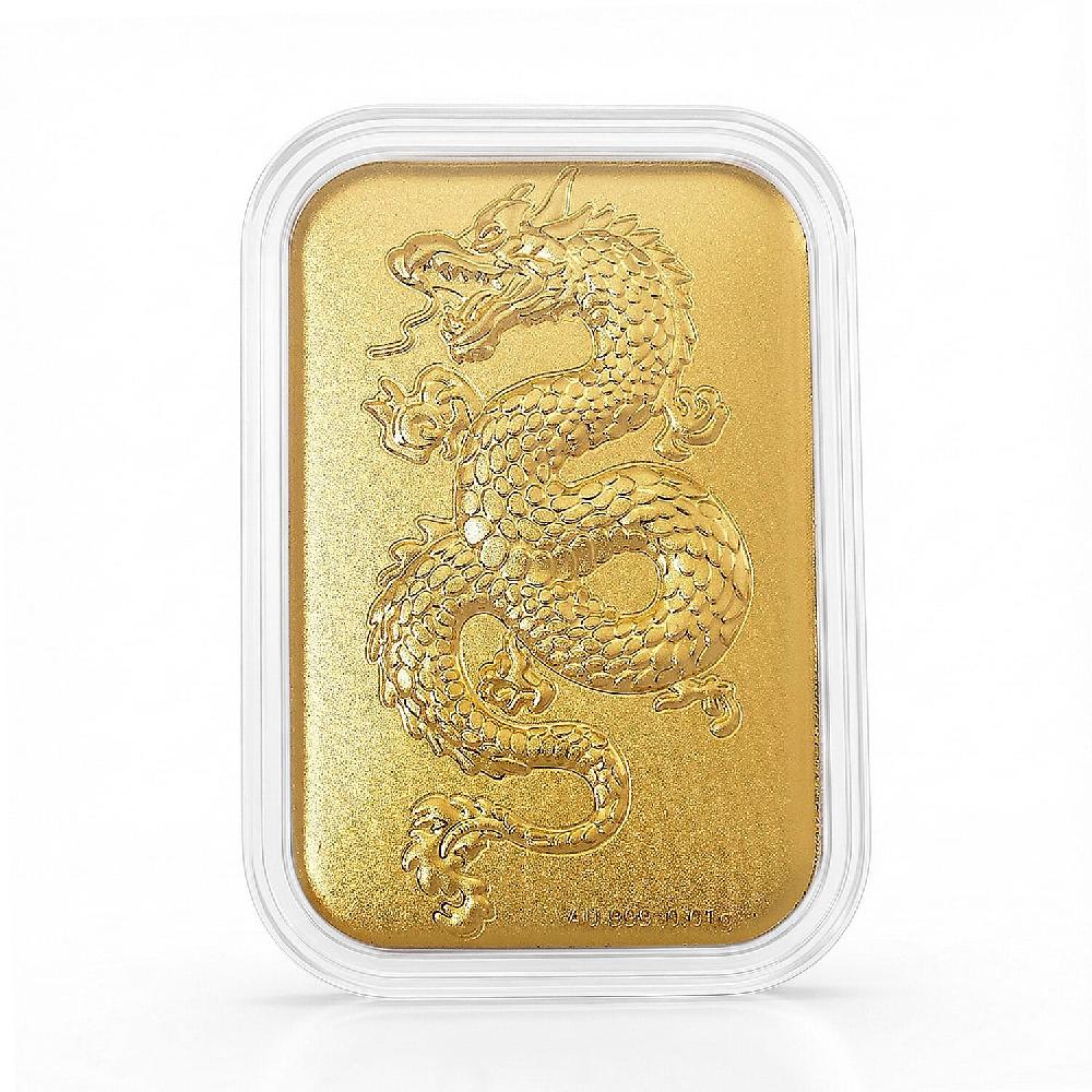 24K Yellow Gold Dragon Embossed Sheet 10mg