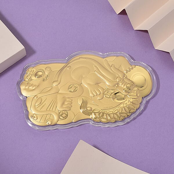 24K Yellow Golden Pixiu Emboss Sheet 20mg