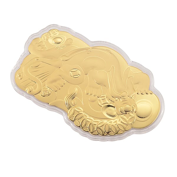 24K Yellow Golden Pixiu Emboss Sheet 20mg