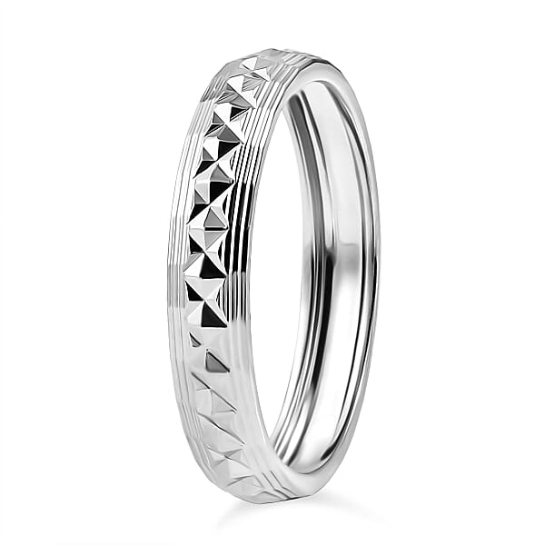950 Platinum Diamond-cut Band Ring (3.30 G)