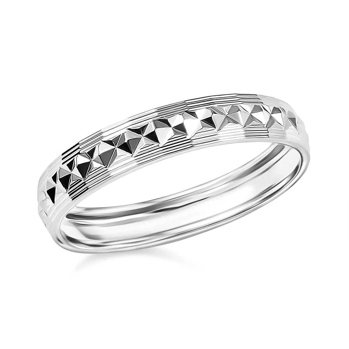 950 Platinum Diamond-cut Band Ring (3.30 g)