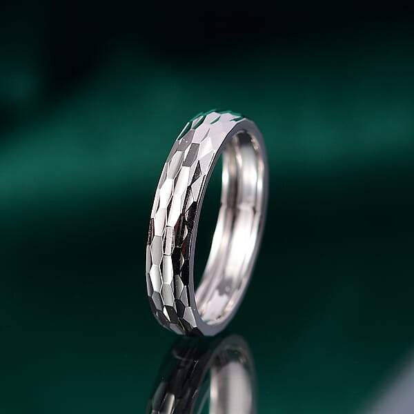 950 Platinum Diamond-Cut Band Ring (4 Grams)