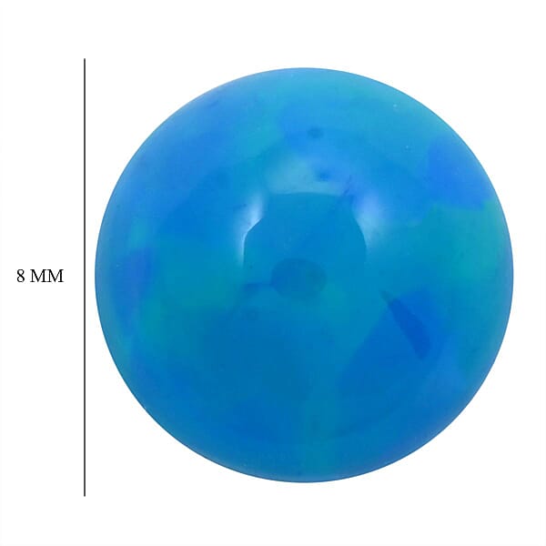 AAA Enhanced Blue Opal (Rnd 8 Mm) 1.00 Ctw