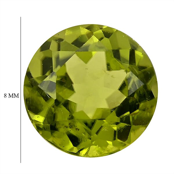 AAA Peridot (Rnd 8 Mm) 1.25 Ctw