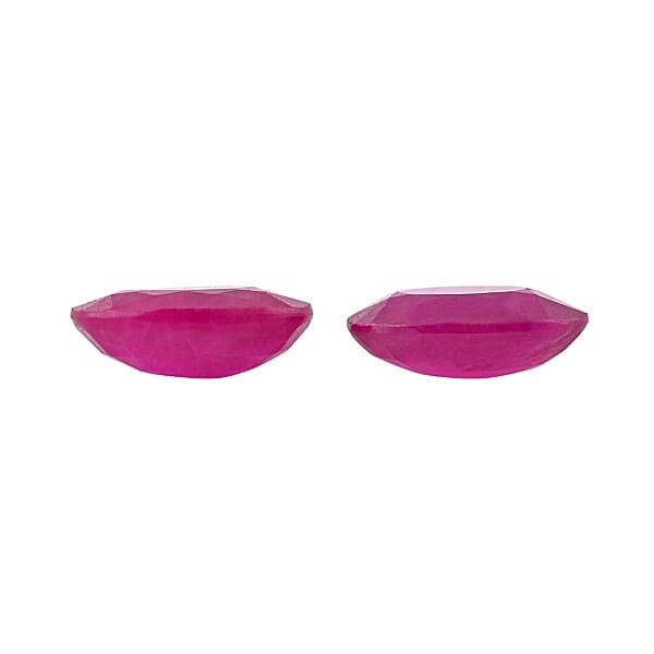 AAA Ruby Set Of 2 (Ovl 6x4 Mm) 1.00 Ctw