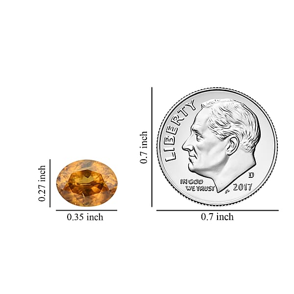 AAA Sava Sphene (Ovl 9x7 Mm) 2.00 Ctw