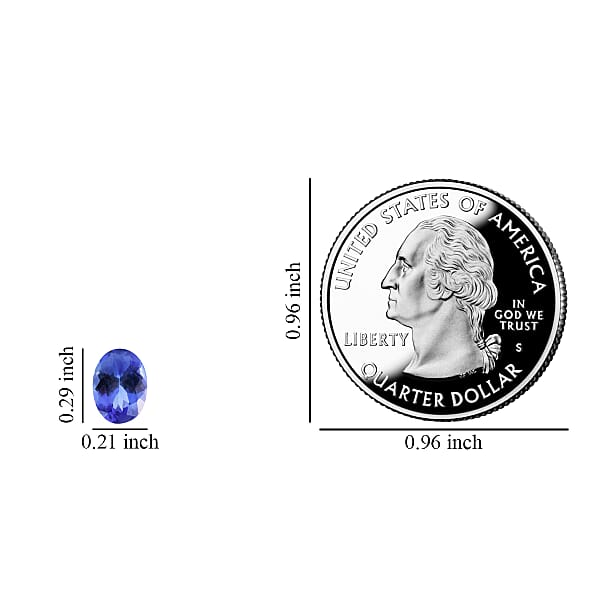 AAA Tanzanite (Ovl 7.5x5.5 Mm) 1.02 Ctw