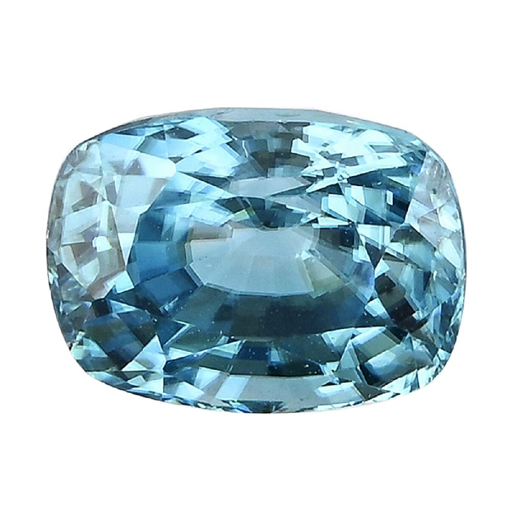 AAAA Blue Zircon (Cush 8x6 Mm) 2.70 Ctw