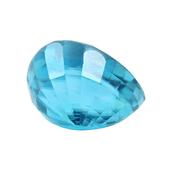 AAAA Blue Zircon (Pear Free Size) 4.50 Ctw