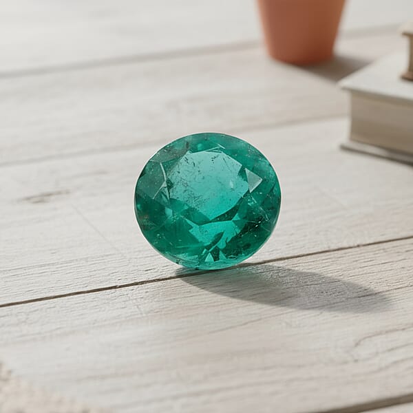 AAAA Gemfields Emerald (Rnd 5 Mm) 0.50 Ctw