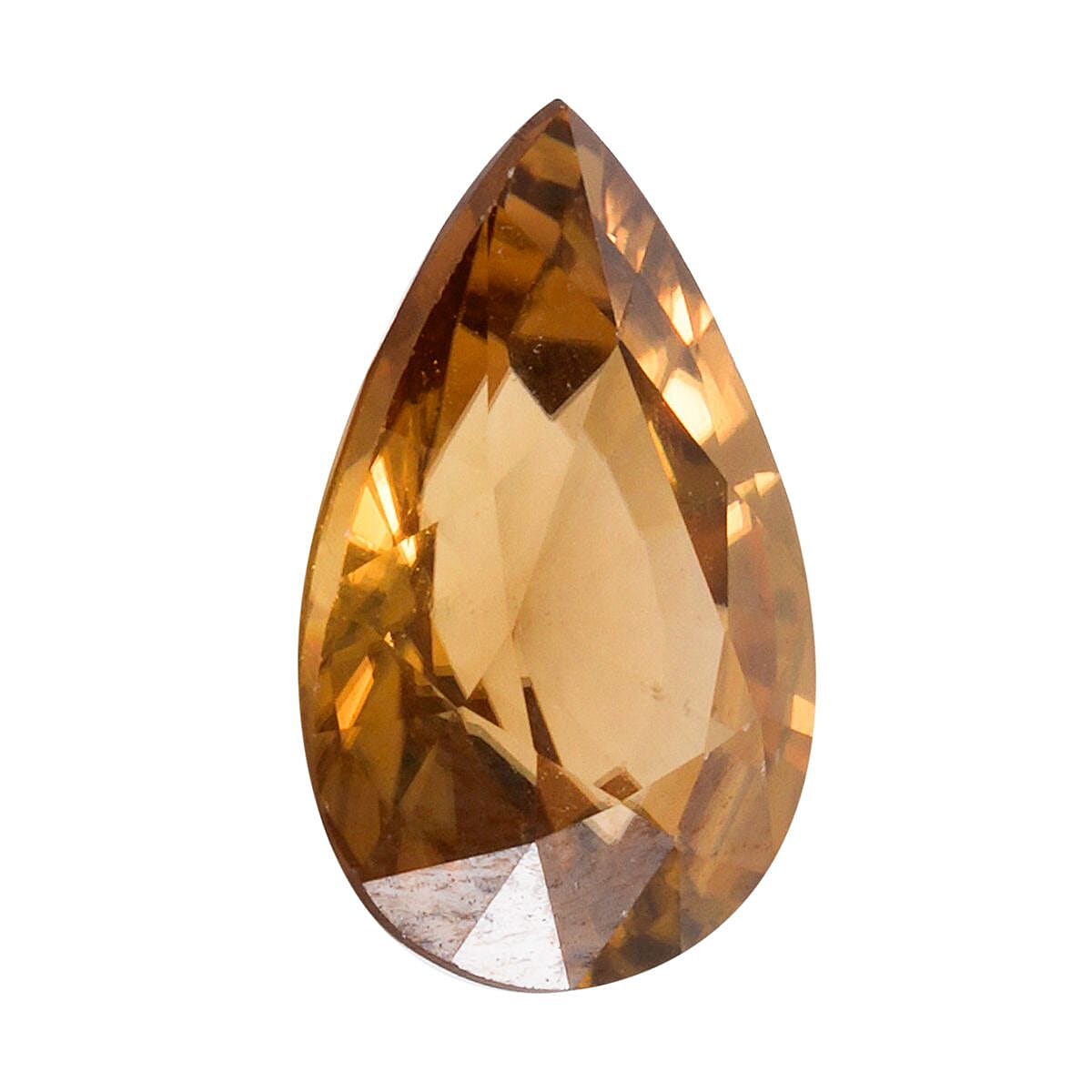 AAAA Golden Zircon (Pear 10x7 Mm) 2.30 Ctw