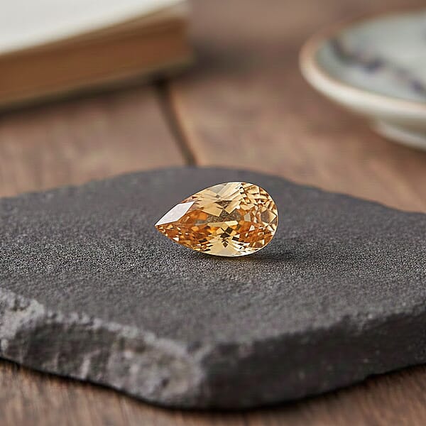 AAAA Golden Zircon (Pear 10x7 Mm) 2.50 Ctw