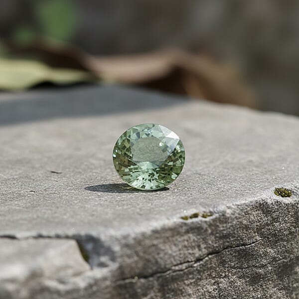 AAAA Green Sapphire (Rnd 5 Mm) 0.60 Ctw