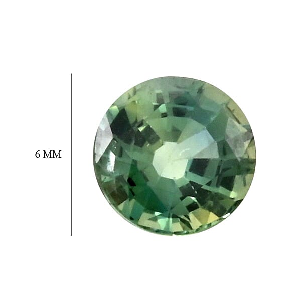 AAAA Green Sapphire (Rnd 6 Mm) 0.90 Ctw