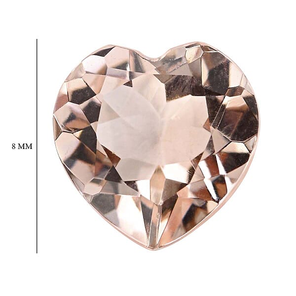 AAAA Marropino Morganite (Hrt 8 Mm) 1.50 Ctw