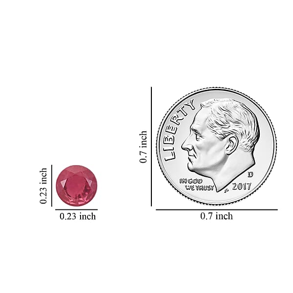 AAAA Ouro Fino Rubellite (Rnd 6 Mm) 0.90 Ctw