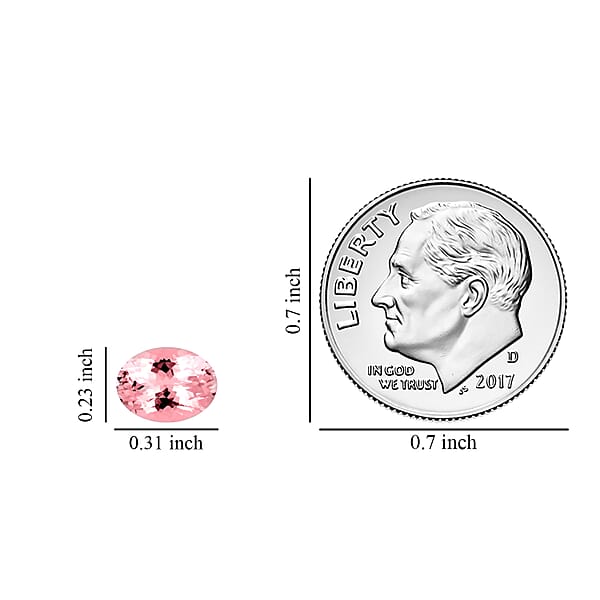 AAAA Pink Morganite (Ovl 8x6 Mm) 1.00 Ctw