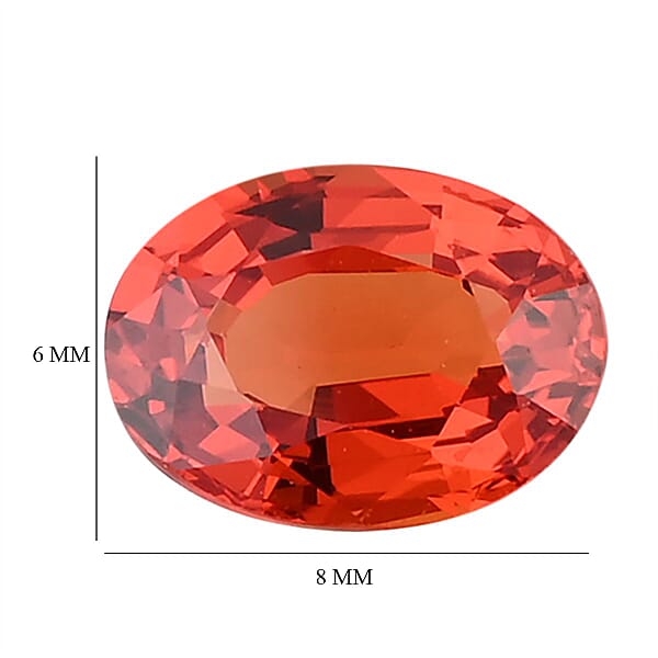 AAAA Sunset Sapphire (Oval 8x6 Mm) 1.50 Ctw