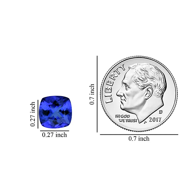 AAAA Tanzanite (Cush 7 Mm) 1.60 Ctw