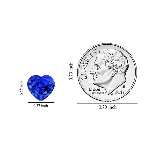 AAAA Tanzanite (Hrt 7 Mm) 1.25 Ctw