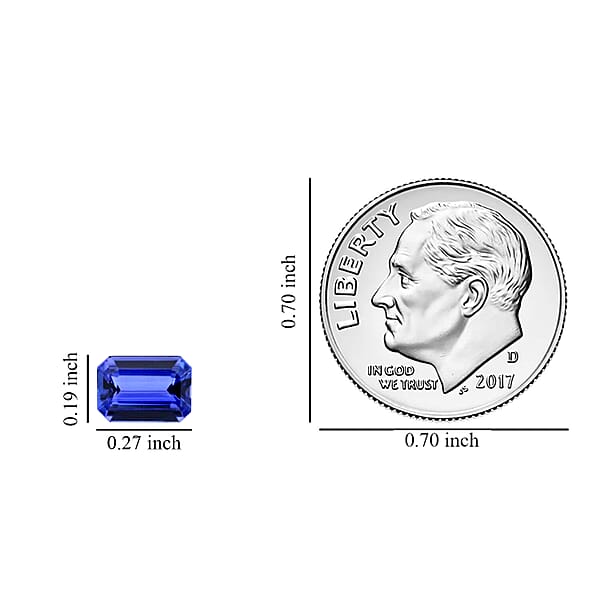 AAAA Tanzanite (Oct 7x5 Mm) 1.00 Ctw