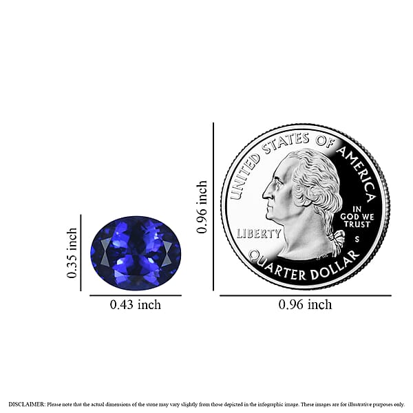 AAAA Tanzanite (Ovl 11x9 Mm) 3.70 Ctw
