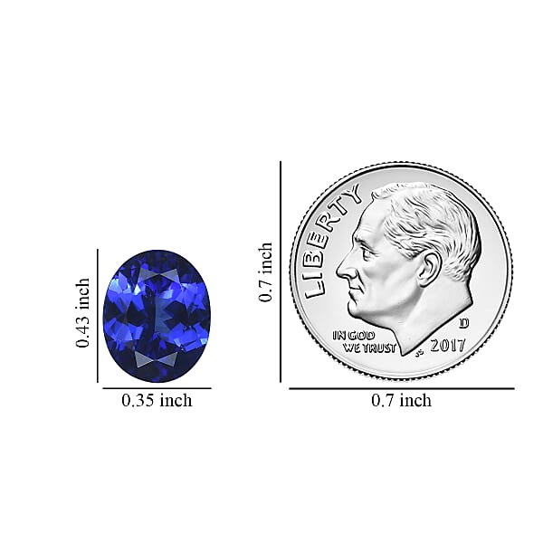 AAAA Tanzanite (Ovl 11x9 Mm) 4.00 Ctw