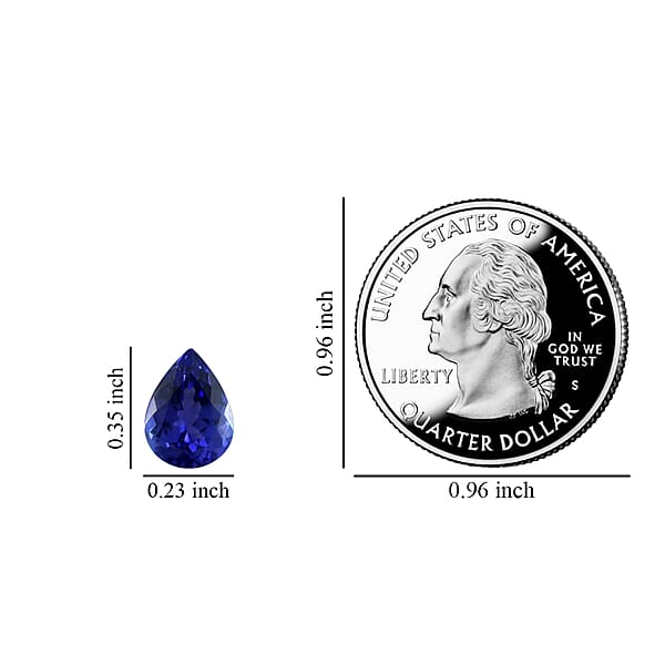 AAAA Tanzanite (Pear 9x6 Mm) 1.20 Ctw